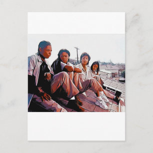 Classic 90s Black Movie Inspired Artwork  Postcard