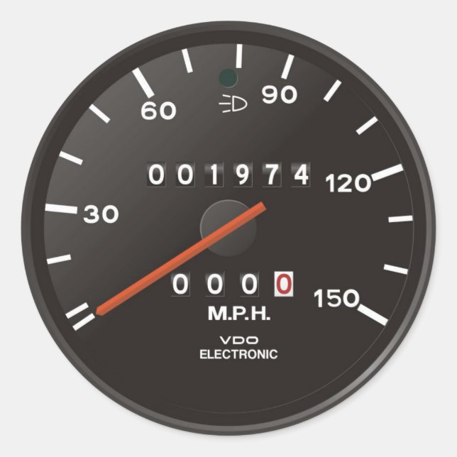 Classic 911 speedometer (old air-cooled car) classic round sticker (Front)