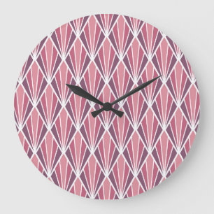 Classic abstract, geometric, stylish seamless patt large clock