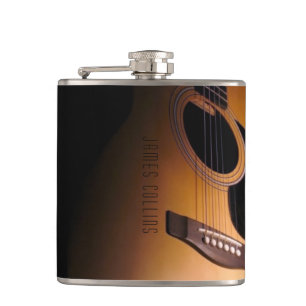Classic Acoustic Guitar Personalised Liquor Flask