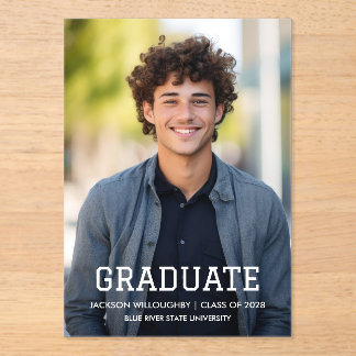 Classic Acrylic Graduation Announcement