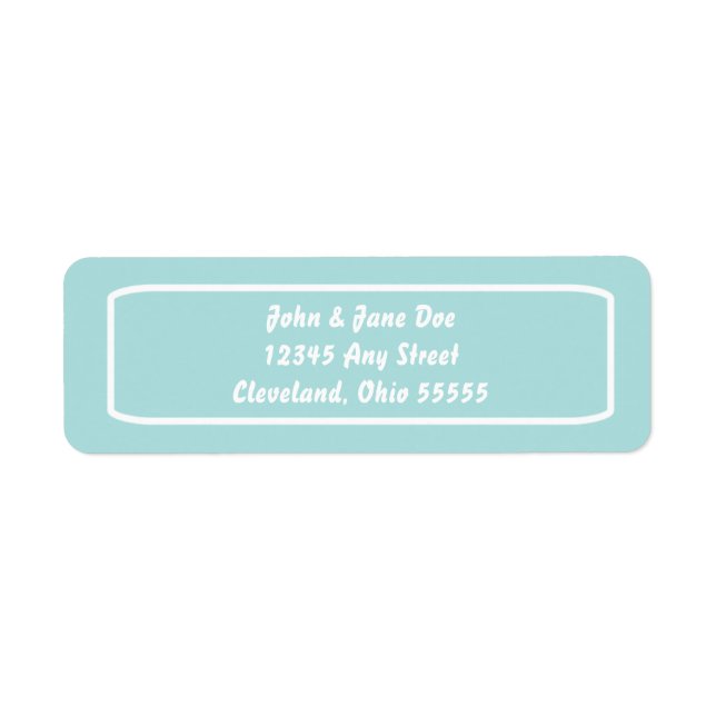 Classic Address Avery Label (Tiffany) (Front)