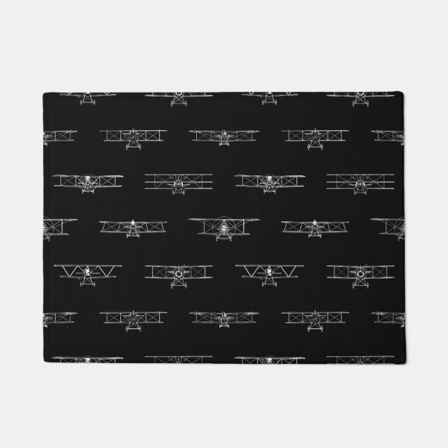 Classic Aeroplanes Pattern Vintage Plane Art Doormat (Front)