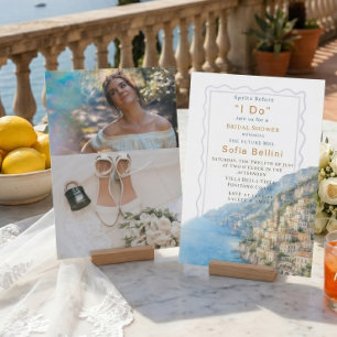 Classic Aesthetic Modern Italian Bridal Shower Invitation
