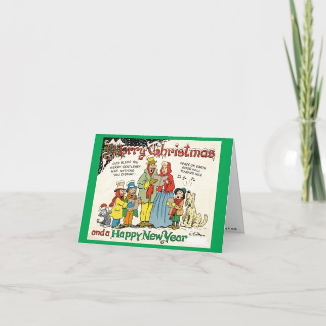 Classic Al Smith Comic Strip Christmas Card (Front)