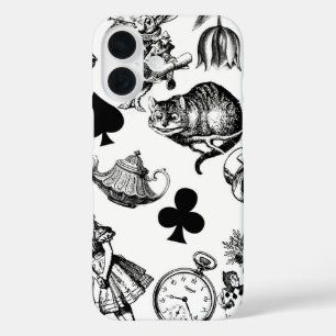 Classic Alice adventures in wonderland characters iPhone 16 Case