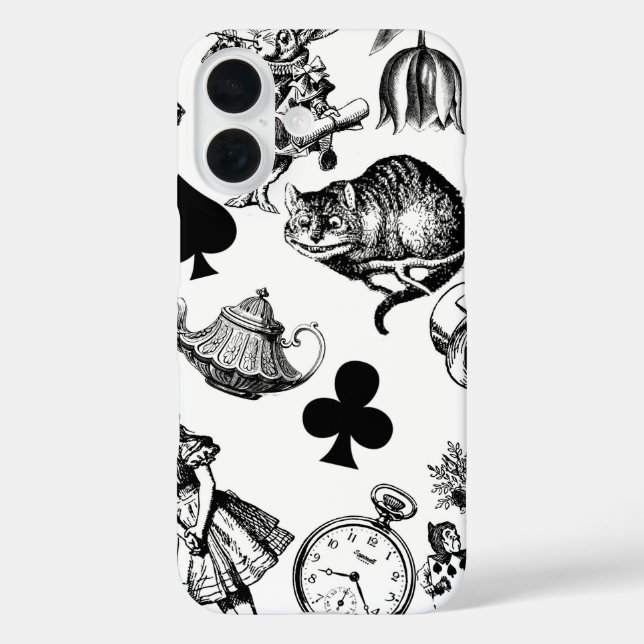 Classic Alice adventures in wonderland characters Case-Mate iPhone Case (Back)