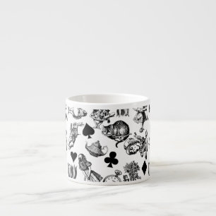 Classic Alice adventures in wonderland characters Espresso Cup
