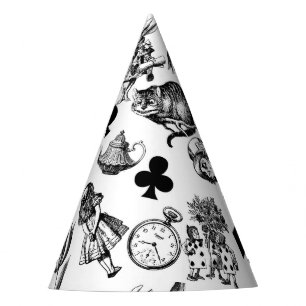 Classic Alice adventures in wonderland characters Party Hat