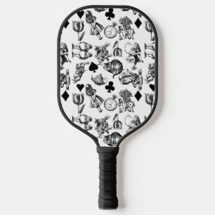 Classic Alice adventures in wonderland characters Pickleball Paddle