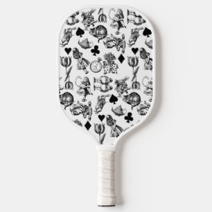 Classic Alice adventures in wonderland characters Pickleball Paddle