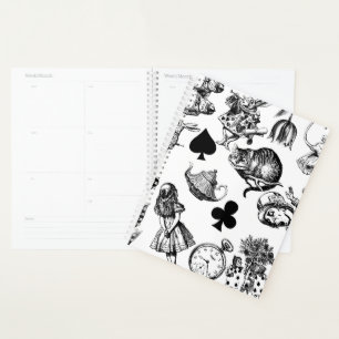 Classic Alice adventures in wonderland characters Planner
