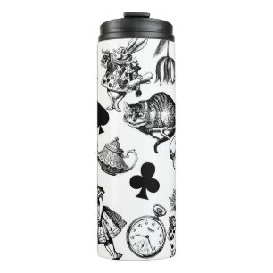 Classic Alice adventures in wonderland characters Thermal Tumbler