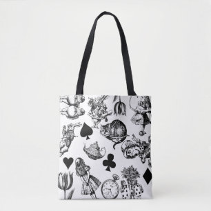 Classic Alice adventures in wonderland characters Tote Bag