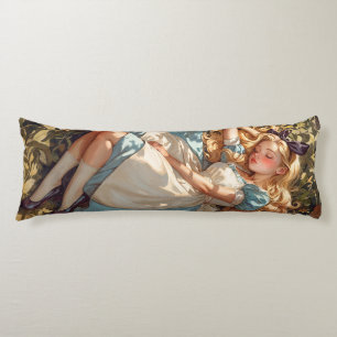 Classic Alice dreaming of Wonderland Body Cushion