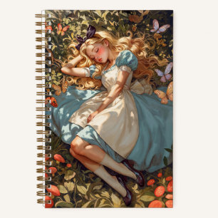 Classic Alice dreaming of Wonderland Notebook