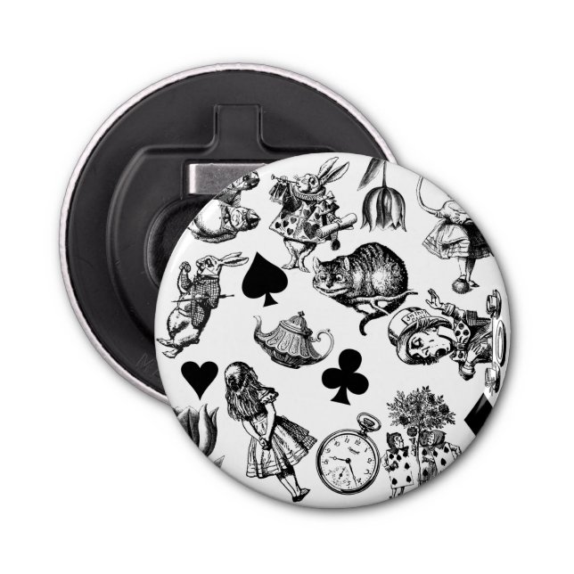  Classic Alice in Wonderland Characters: Original  Bottle Opener (Front)