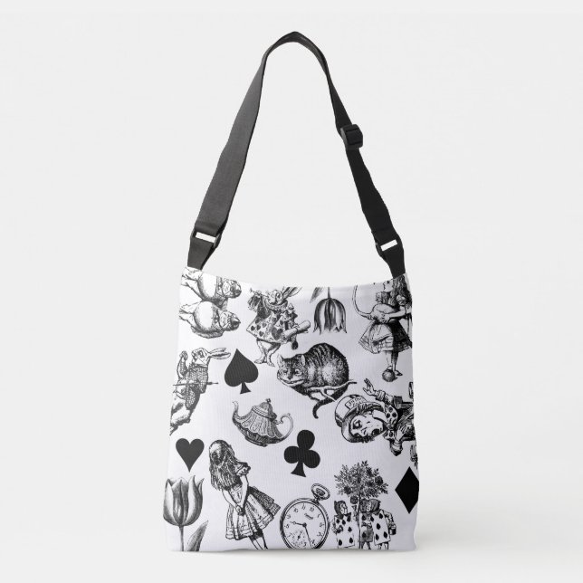  Classic Alice in Wonderland Characters: Original  Crossbody Bag (Front)
