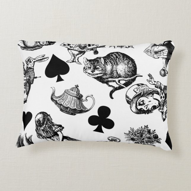  Classic Alice in Wonderland Characters: Original  Decorative Cushion (Back)