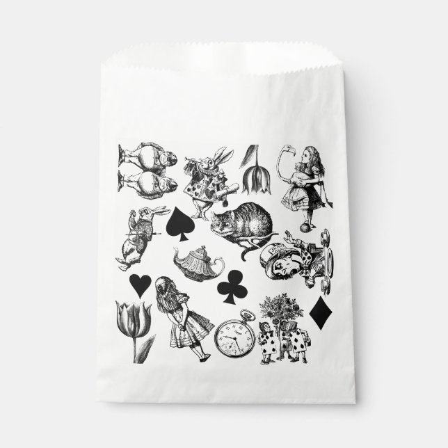  Classic Alice in Wonderland Characters: Original  Favour Bags (Front)