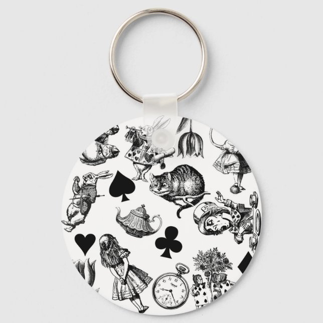  Classic Alice in Wonderland Characters: Original  Key Ring (Front)