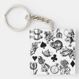  Classic Alice in Wonderland Characters: Original  Key Ring