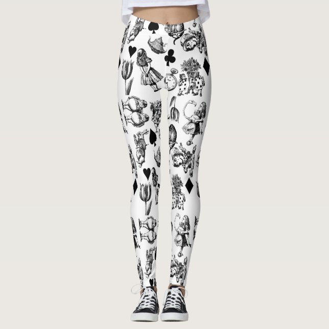  Classic Alice in Wonderland Characters: Original  Leggings (Front)