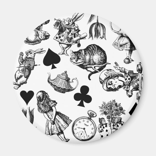  Classic Alice in Wonderland Characters: Original  Magnet (Front)