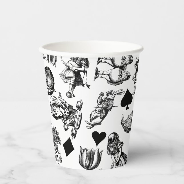  Classic Alice in Wonderland Characters: Original  Paper Cups (Front)
