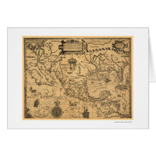 Classic America Map 1600