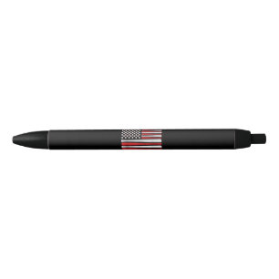Classic American Baseball Flag - Vintage Baseball Black Ink Pen