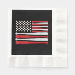 Classic American Baseball Flag - Vintage Baseball  Napkin