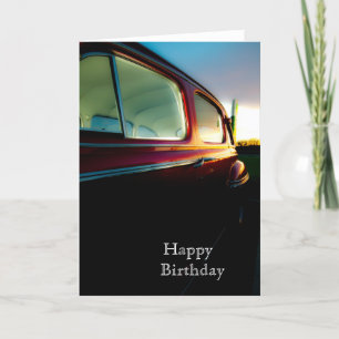 Classic American Car Happy Birthday Card