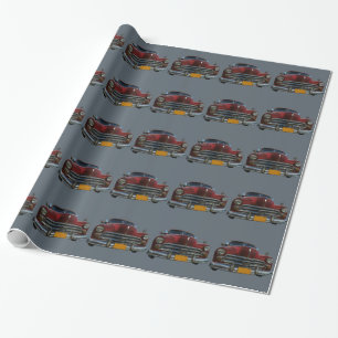 Classic American car in Cuba wrapping paper