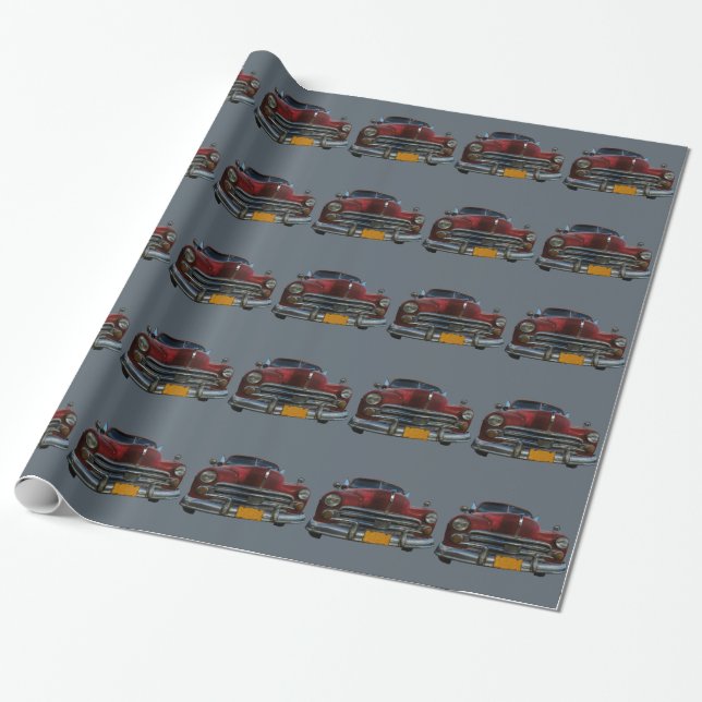 Classic American car in Cuba wrapping paper (Unrolled)
