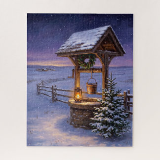 Classic American Country Well Christmas Jigsaw Puzzle