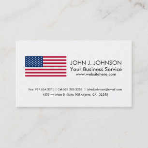 Classic American Flag Business Card