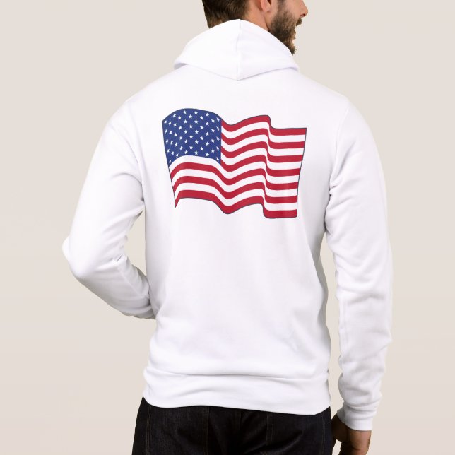 Classic American Flag Jacket Hoodie (Back)