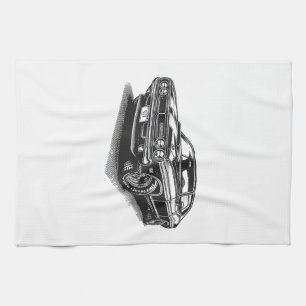 Classic American Muscle Car Retro Vintage 60s 70s Tea Towel