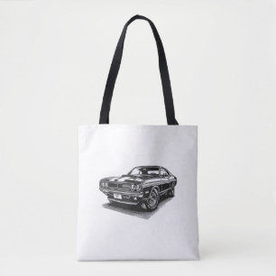 Classic American Muscle Car Retro Vintage 60s 70s Tote Bag