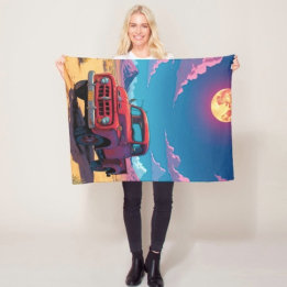 Classic American Pickup Fleece Blanket