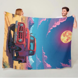 Classic American Pickup  Fleece Blanket