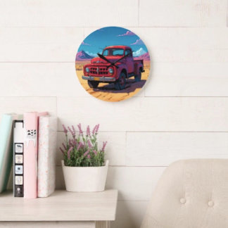 Classic American Pickup  Large Clock