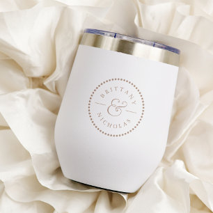 Classic Ampersand Dot Frame Personalised Wedding