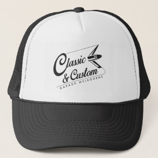 classic and custom garage trucker hat