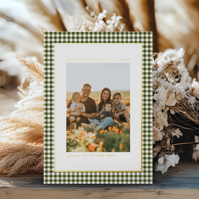 Classic and Elegant Green Family Photo Gold (Creator Uploaded)