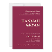 Classic and Elegant Wedding Ceremony Invitation