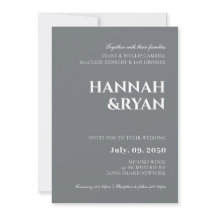 Classic and Elegant Wedding Ceremony Invitation