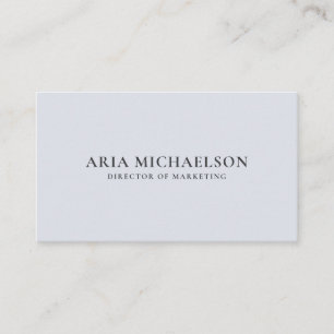 Classic and Minimal Blue Grey Business Card