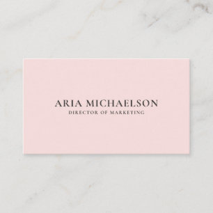 Classic and Minimal Soft Blush Business Card